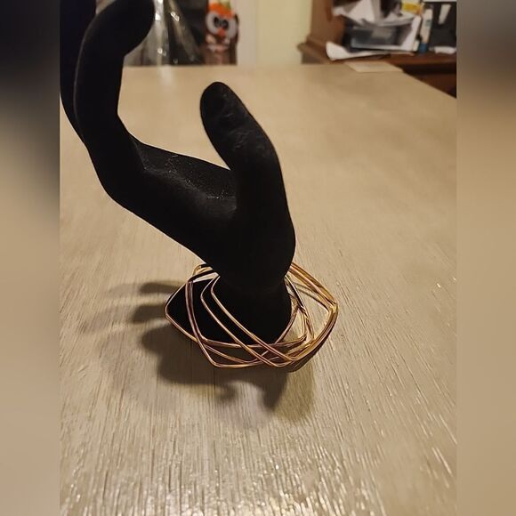 Nolan Miller Clear Rhinestone And Silver Pendant Gold Top - Picture 1 of 5